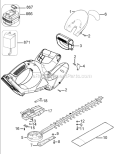Page A Diagram and Parts List for NHT518B Type 1 Black and Decker Hedge Trimmer